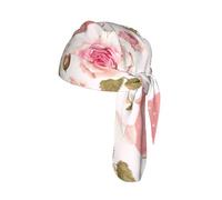 Tea Cups with Roses Romantic Shabby Printed Mesh Cycling Bandana, Adjustable Sweat Wicking Skull Cap, for Motorcycle Sport Gear