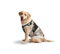 Tea Cups With Roses Romantic Shabbyprint Medium Large Pets Vest Breathable Summer Lightweight Sleeveless Tank Top T-Shirt