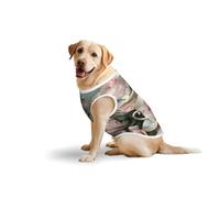 Tea Cups With Roses Romanticprint Medium Large Pets Vest Breathable Summer Lightweight Sleeveless Tank Top T-Shirt