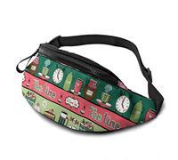 Tea Donut Cake Coffee Candy Fanny Pack Waist Bags for Women & Men, Casual Belt Bag Crossbody Bum Bag with Adjustable Strap for Outdoors Running Hiking