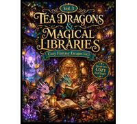 Tea Dragons & Magical Libraries: A Cozy Fantasy Coloring Book: Enchanted Bookshops, Reading Nooks, Secret Archives & Whimsical Worlds for Book Lovers (Cozy Fantasy Escapes Vol. 3)