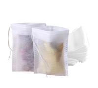 Tea Filter Bags, 300PCS Disposable Empty Tea Bags, 8 * 10cm Muslin Bag, Empty Unbleached Paper Drawstring Tea Bags for Loose Tea Scented Tea Spice Coffee Herbal(White)