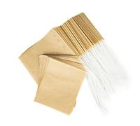 Tea Filter Bags, Disposable Tea Infuser, Safe & Natural Material, 1-Cup Capacity, Drawstring Empty Bag for Loose Leaf Tea, Set of 100 （3.15 x 3.94 inch ）