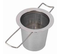 Tea Filter, Stainless Steel Foldable Handle Infuser | Precision Drilled Fine Mesh for Particle Filtration, Foldable Handle Matching Lid Support Safe Use Space-Saving Storage