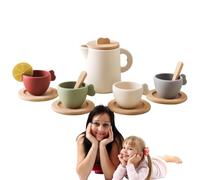 Tea for Girls, Wooden Tea Set for Girls - Princess Tea Time Time Tet Wooden Tea Set for Little Girls Tea for Girls Princess Fitend Play Temp Time Time to