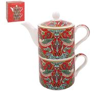 Tea For One Ceramic Strawberry Thief Morris Floral Teapot Server Set Fine China