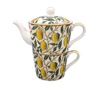 Tea For One Set Ceramic W. Morris Fruits Stacking Teapot & Cup Tea Time Gift