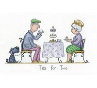 Tea for Two Counted - Aida Counted Cross Stitch Kit - Golden Years from Heritage Crafts