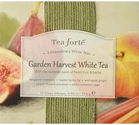 Tea Forté Garden Harvest Petite Ribbon Box 10 Tea Pyramids White Organic Tea (26g)
