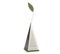 Tea Forte Icon Stainless Steel Loose Leaf Tea Infuser Extra Fine Strainer with Silicone Leaf and Base