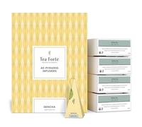 Tea Forte Sencha | Bio Green Tea Bulk Pack | 40 Handmade Pyramid Tea Infusions |