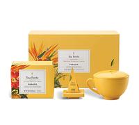 Tea Forte, Soleil Gift Set with Cafe Cup, Tea Tray and 10 Handcrafted Pyramid Tea Infuser Bag (Paradis)