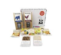 Tea Gift Hamper - Teapigs Teabags, Everyday Brew, Earl Grey, Shortbread, Bakewell Slice, Borders Biscuits, Flapjack, Lemon Drizzle Biscuits