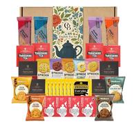 Tea Gift Set and Biscuit Hamper, Packed 33 Items Perfect Tea Afternoon Tea Set for Adults. Featuring 12 Different Biscuits and 21 Tea Bags. The Ideal Afternoon Tea hamper Perfect for Occasions