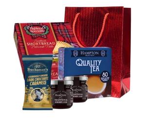 Tea Hamper - Tea Gift Set | Market Place Time for Tea, Dark chocolate Fruit Jam, Black tea, Shortbread Biscuits | Hampton Gift for her, Mother's Day gifts for nan's Treats (hamper gifts)