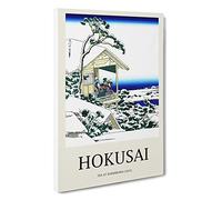 Tea House at Koishikawa Katsushika Hokusai Canvas Print | Gallery Wrapped 30mm Frame Wall Art | 30x20 inches | Ready to Hang | Asian Still Life Picture | Living Room Bedroom Lounge Office