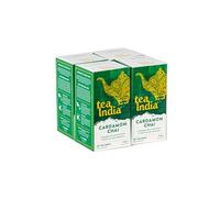 Tea India Chai Tea Bags (4 Packs of 40 Biodegradable Tea Bags) Rainforest Alliance Certified (Cardamom Chai)