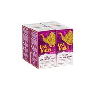 Tea India Chai Tea Bags (4 Packs of 40 Biodegradable Tea Bags) Rainforest Alliance Certified (Decaf Masala Chai)