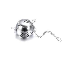 Tea Infuser 1pc Teapot Shape Tea Strainer Stainless Steel Loose Infuser with Chain Spice Filter Diffuser Kitchen Teaware(Color 04)