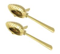 Tea Infuser, 2PCS Long Handle Tea Strainers with Fine Holes 304 Stainless Steel Spoon Shape Filters for Teapots Cups Mugs