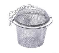 Tea Infuser Ball Crafted from Stainless Steel with Fine Mesh Screen and Extended Chain for Brewing Loose Leaf Tea, Spices, and Soup Bases (L(5.5 cm))
