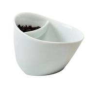 Tea Infuser, Ceramic Tilted Mug Design, 12.5x9cm, Tea Brewer Cup, Steeping Teá Cup, Split Fun Table Decor, for Living Room and Camping Use