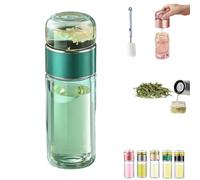 Tea Infuser Cup, Glass Infuser, Portable Double Layered Tea Water Separation Cup, 3-in-1 Smart Teas Infusers, Leakproof Infuser Cups for Loose Leaf Teas