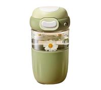 Tea Infuser Cup with Strainer Borosilicate Glass Modern Design Leak-Proof Water Bottle for Women(Grün)