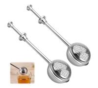 Tea Infuser for Loose Leaf Tea 2025 Loose Leaf Tea Ball Strainer Steeper Stainless Steel Long Handle Fine Mesh Tea Diffuser for Mugs, Sifter for Baking Sugar Shaker Flour Duster (Full Mesh*2)