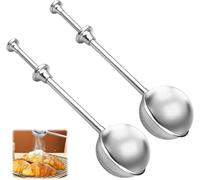 Tea Infuser for Loose Leaf Tea 2025 Loose Leaf Tea Ball Strainer Steeper Stainless Steel Long Handle Fine Mesh Tea Diffuser for Mugs, Sifter for Baking Sugar Shaker Flour Duster (Half Mesh*2)
