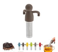 Tea Infuser for Loose Tea, Cute Human Shape Stainless Steel Strainer with Fine Mesh & Silicone Handle, Reusable Tea Ball for Teacups, Mugs, Teapots (Coffee 1pcs)