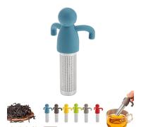 Tea Infuser for Loose Tea, Cute Human Shape Stainless Steel Strainer with Fine Mesh & Silicone Handle, Reusable Tea Ball for Teacups, Mugs, Teapots (Blue 1pcs)
