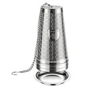 Tea Infuser for Loose Tea Leaves Stainless Steel Fine Mesh Conical Strainer | Metal Infusion Filter for Coffee Soup Sake Cocktail Home Kitchen Office Desk Travel On The Go