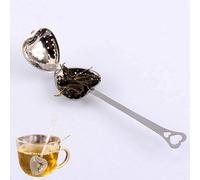 Tea Infuser for Loose Tea, Tea Strainers Heart Shaped Loose Tea Infuser Stainless Steel Long Handle Reusable Interval Diffuser Tea Partition Spoon 14cmX4cm
