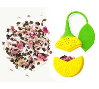 Tea Infuser Loose Tea Maker Leaf Strainer Herbal Spice Silicone Filter Diffuser (Lemon)