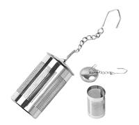 Tea Infuser - Stainless Steel Strainer with Chain Hook | Loose Leaf Filter Reusable Mesh Holder | Portable Fuser Black Camping Travel Home Cafe Restaurant 2.3 x 4 cm