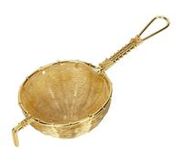 Tea Infuser,Stainless Steel Tea Strainer and Bowl,15cm/5.9inch Copper Tea Strainer with Handle, Hand Made Tea Infuser Fine Mesh Loose Tea Steeper,Reinforced Frame for Tea