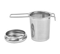 Tea Infuser - Tea Infusion Container, Tea Filter with Foldable Handles and Lid, Fine Strainer for Drinks, Fine Mesh Tea Infuser with Lid and Handle for Camping, Travel, Home