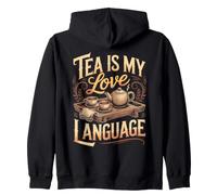 Tea Is My Love Language Green Tea Matcha Lover Zip Hoodie