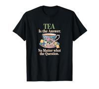 Tea is The Answer Vintage Floral Teacup Quote T-Shirt