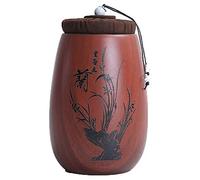 Tea Jar Storage Jars Tea Tins Cans Canister Gift Cans Sealed Cans Tea Caddy Large Ceramic Pot (Color : Plum)