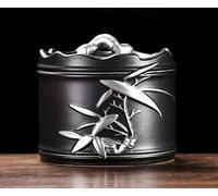 Tea Jars Storage Ceramic Coffee Canister Jars Kitchen Canisters for Loose Tea Tin Ceramic Tea Canister Chinese Tea Caddy Tea Box Food Storage Canister for Coffee Bean Sugar Tea Spice Nuts (Color : B