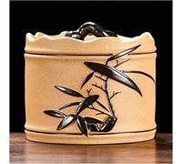 Tea Jars Storage Ceramic Coffee Canister Jars Kitchen Canisters for Loose Tea Tin Ceramic Tea Canister Chinese Tea Caddy Tea Box Food Storage Canister for Coffee Bean Sugar Tea Spice Nuts (Color : B
