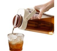 Tea Jug - Leak-Proof Transparent Dispenser, 1000ml Storage | Lemonade Jug | Optimal Flavour Preservation | 230H x 126W x 89D 350 Mesh Extended Filter | For Liquid