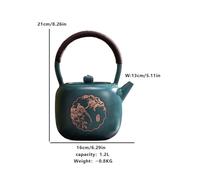 Tea Kettle 1000mL Handmade Copper Teapot Household Large Living Room Tea Brewing Kettle Health Portable Single Pot Set Small Tea Pot