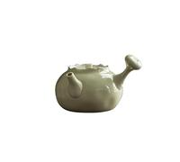 Tea Kettle 130ml Handmade Green Glaze Teapot Side Handled Infusion Pot Tea Making Filter Kettle Cafes Teaware Supplies Ceramic Tea Infuser