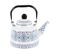 Tea Kettle - 2.5L Retro Enamel | Vintage Enamel Tea Kettle Water Pot Clock Kettle for Home Kitchen Dorm Apartment Picnic Camping Yards Porches Gardens Lawn