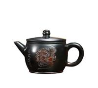 Tea Kettle 260ml Vintage Purple Clay Teapots Handmade Large Caliber Pot Raw Ore Purple Mud Kettle with Filter Zisha Tea Set Supplies Ceramic Tea Infuser