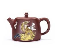 Tea Kettle 460ml Retro Classic Hand-Painted teapot Handmade teapot Durable Peach Blossom teapot with Filter Hole Tea Set Small Tea Pot