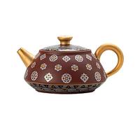 Tea Kettle Described Gold Zisha Pot Pure Handmade Brewing Teapot Household Small Single Ceramic Kung Fu Tea Set Tea Brewer Stone Ladybird Kettle Ceramic Tea Infuser